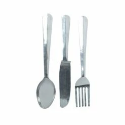 Brand new 👏 Grayson Lane 36-in x 8-in Silver Aluminum Traditional Wall Decor (Set of 3) 🛒 -GRAYSON LANE Sales 2022 330940908 AlternateImage7 l