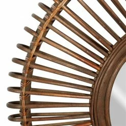 Hot Sale 🥰 Grayson Lane 30-in x 30-in Round Brown Boho Framed Wall Mirror 🔔 -GRAYSON LANE Sales 2022 330940912 AlternateImage4 l