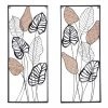 Buy 😉 Grayson Lane 12-in x 29.5-in Black Metal Contemporary Floral Wall Decor - Set of 2 🤩