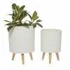 Deals 👍 Grayson Lane 12.30-in x 17.50-in White Ceramic Planters - Set of 2 😀