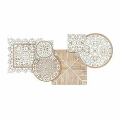 Best Pirce 🧨 Grayson Lane 17-in x 36-in x 2-in Farmhouse Wall Decor Brown Wood 🎉