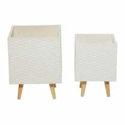 Budget โ Grayson Lane 11.3-in x 15.6-in White Ceramic Planters - Set of 2 ๐ 7 Budget โ Grayson Lane 11.3-in x 15.6-in White Ceramic Planters - Set of 2 ๐ -GRAYSON LANE Sales 2022 330940938 AlternateImage5 l