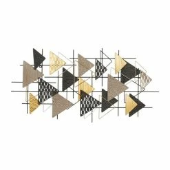 Coupon ๐ฅ Grayson Lane 21-in x 42-in x 2-in Black Metal Contemporary Wall Decor ๐