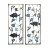 Deals 🤩 Grayson Lane 11-in x 29-in Blue Metal Coastal Fish Wall Decor - Set of 2 ⌛