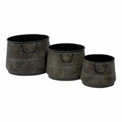 Cheapest ⌛ Grayson Lane 16-in x 11-in Brass Metal Planters - Set of 3 😉 -GRAYSON LANE Sales 2022 330940956 AlternateImage6 l