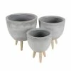 Hot Sale ❤️ Grayson Lane 15-in x 16-in Grey Clay Planters - Set of 3 ❤️