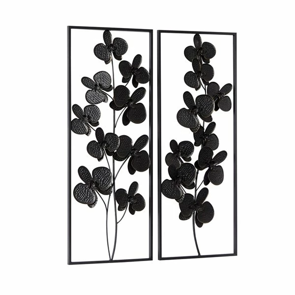 Best Sale ❤️ Grayson Lane 14-in x 36-in Black Metal Contemporary Wall Decor - Set of 2 🎉 5 Best Sale ❤️ Grayson Lane 14-in x 36-in Black Metal Contemporary Wall Decor - Set of 2 🎉 - Image 5
