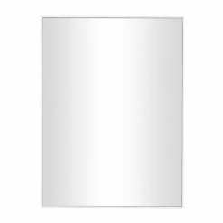 Hot Sale 🎉 Grayson Lane 24-in x 18-in Rectangle White Contemporary Framed Wall Mirror ✔️