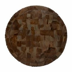 Brand new 🥰 Grayson Lane Modern Brown Teak Wood Round Ottoman 🛒 -GRAYSON LANE Sales 2022 330941026 AlternateImage6 l