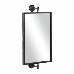 Wholesale ⌛ Grayson Lane 28-in x 14-in Rectangle Black Industrial Framed Wall Mirror ⭐ -GRAYSON LANE Sales 2022 330941029 AlternateImage5 l