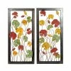 Hot Sale ❤️ Grayson Lane 30-in x 14-in Multicoloured Metal Traditional Floral Wall Decor - Set of 2 ❤️