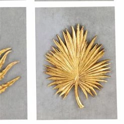 Buy ✨ Grayson Lane 8-in x 11-in Gold Concrete Modern Floral Wall Decor - Set of 4 🛒 -GRAYSON LANE Sales 2022 330941053 AlternateImage5 l