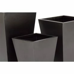 Discount 💯 Grayson Lane 15-in x 25-in Black Metal Planters - Set of 3 🧨 -GRAYSON LANE Sales 2022 330941054 AlternateImage3 l
