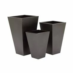 Discount 💯 Grayson Lane 15-in x 25-in Black Metal Planters - Set of 3 🧨 -GRAYSON LANE Sales 2022 330941054 AlternateImage5 l