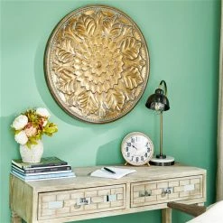 Hot Sale 🎉 Grayson Lane 30-in x 30-in Gold Metal Eclectic Ornamental Wall Decor 🤩 -GRAYSON LANE Sales 2022 330941055 AlternateImage2 l