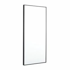 Coupon 😍 Grayson Lane 30-in x 14-in Rectangle Black Contemporary Framed Wall Mirror 👍 -GRAYSON LANE Sales 2022 330941094 AlternateImage5 l