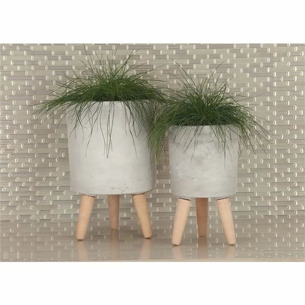 Buy 😍 Grayson Lane 12-in x 17-in Grey Clay Planters - Set of 3 🌟 2 Buy 😍 Grayson Lane 12-in x 17-in Grey Clay Planters - Set of 3 🌟 - Image 2