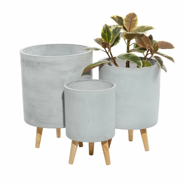 Buy 😍 Grayson Lane 12-in x 17-in Grey Clay Planters - Set of 3 🌟 1 Buy 😍 Grayson Lane 12-in x 17-in Grey Clay Planters - Set of 3 🌟