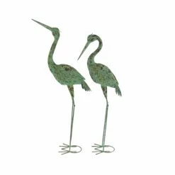 Wholesale ✔️ GRAYSON LANE Greyson Lane 47-in x 19-in Green Flamingo Garden Statues - Set of 2 🔔