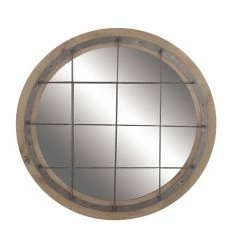 Budget 🌟 Grayson Lane 31-in x 31-in Round Blue Industrial Framed Wall Mirror 💯 -GRAYSON LANE Sales 2022 330941104 AlternateImage6 l