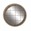 Budget 🌟 Grayson Lane 31-in x 31-in Round Blue Industrial Framed Wall Mirror 💯