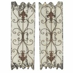 Best reviews of 😍 Grayson Lane 32-in x 11-in White Wooden Rustic Wall Decor - Set of 2 ✨