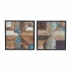 Deals 🛒 Grayson Lane 17-in x 17-in Brown Teak Wooden Rustic Wall Decor - Set of 2 🔥