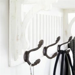 New 😍 Grayson Lane 36-in x 10-in White Farmhouse Wood Wall Hook Rack with Shelf 😉 7 New 😍 Grayson Lane 36-in x 10-in White Farmhouse Wood Wall Hook Rack with Shelf 😉 -GRAYSON LANE Sales 2022 330941132 AlternateImage2 l