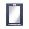 Budget 🧨 Grayson Lane 31-in x 23-in Rectangle Blue Contemporary Framed Wall Mirror ✔️