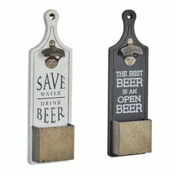 Promo 😀 Grayson Lane 15.7-in H x 4.7-in W Farmhouse Metal Sign Wall Accent - Set of 2 😉