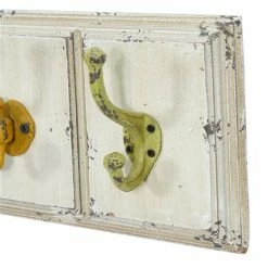 Cheapest ⌛ Grayson Lane Yellow/Red/Blue/Green MDF Decorative 5 Screw Wall Hooks - Set of 1 ❤️ -GRAYSON LANE Sales 2022 330941153 AlternateImage3 l