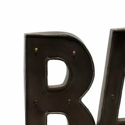 Wholesale ✔️ Grayson Lane Industrial Distress Brown Solid Tin Bar Decorative Sign with LED Lights ✨ -GRAYSON LANE Sales 2022 330941154 AlternateImage6 l