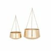 Brand new 🤩 Grayson Lane 12-in W x 7-in H Gold Metal Hanging Wall Planter - 2-Pack 😀