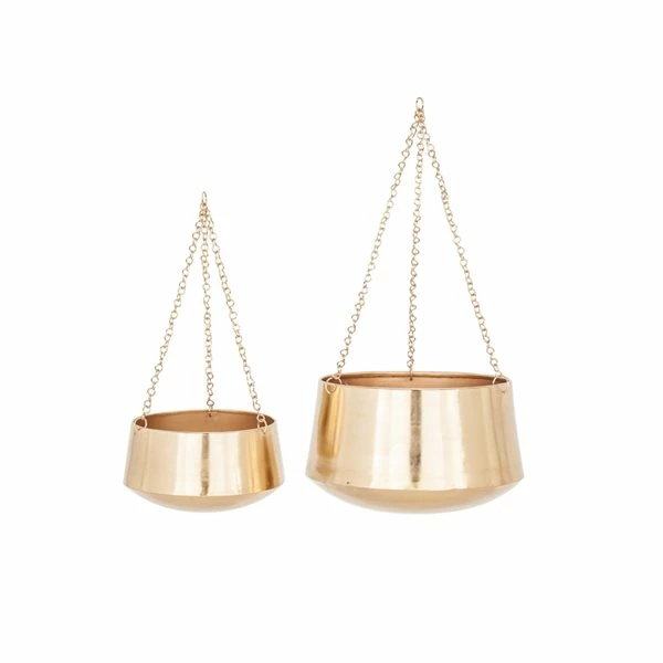 Brand new 🤩 Grayson Lane 12-in W x 7-in H Gold Metal Hanging Wall Planter - 2-Pack 😀 1 Brand new 🤩 Grayson Lane 12-in W x 7-in H Gold Metal Hanging Wall Planter - 2-Pack 😀
