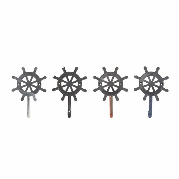 Best deal ๐งจ Grayson Lane Multicoloured Iron Decorative Ship Wheel Screw Wall Hooks - Set of 4 ๐ 4 Best deal ๐งจ Grayson Lane Multicoloured Iron Decorative Ship Wheel Screw Wall Hooks - Set of 4 ๐ - Image 4