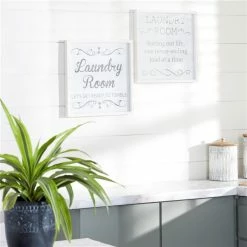 Deals 👏 Grayson Lane 14.5-in H x 14.5-in W Farmhouse Wood Sign Wall Accent - Set of 2 🥰 -GRAYSON LANE Sales 2022 330941172 AlternateImage2 l