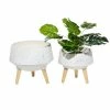 Wholesale 🎉 Grayson Lane 11.05-in W x 10.30-in H White Ceramic Planter - 2-Pack 🎉