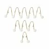 Budget 🧨 Grayson Lane Glam Gold/Pearl White Iron Decorative Zigzag Design Screw Wall Hooks - Set of 3 👍