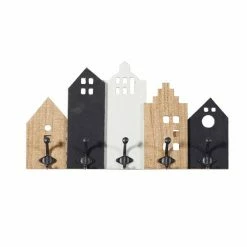 Flash Sale 🌟 Grayson Lane Black/Grey MDF Skyline Decorative Screw Wall Hooks - Set of 1 ⭐ -GRAYSON LANE Sales 2022 330941187 AlternateImage5 l