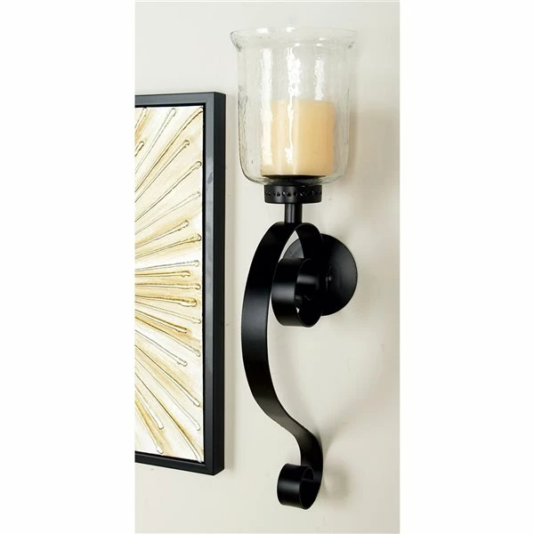 Wholesale 🎁 Grayson Lane Traditional 1 Candle Black Metal Sconce Candle Holder ✔️ 2 Wholesale 🎁 Grayson Lane Traditional 1 Candle Black Metal Sconce Candle Holder ✔️ - Image 2