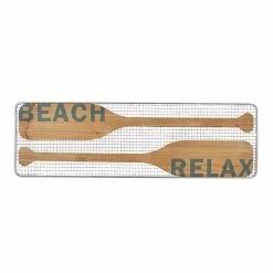 Promo 🔥 Grayson Lane 40-in H x 12.5-in W Coastal Metal Sign Wall Accent 🎉