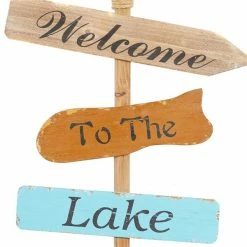 Budget 😉 Grayson Lane 40-in H x 20-in W Coastal Wood Sign Wall Accent 😀 -GRAYSON LANE Sales 2022 330941195 AlternateImage5 l