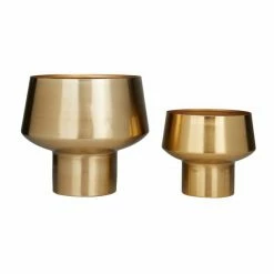 New ✨ Grayson Lane 12.4-in W x 10.7-in H Gold Metal Planter - 2-Pack 💯 -GRAYSON LANE Sales 2022 330941198 AlternateImage5 l