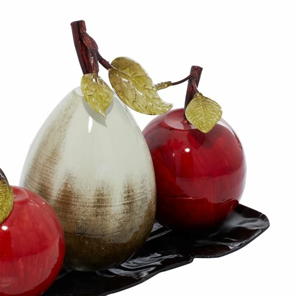 Coupon ๐ GRAYSON LANE Greyson Lane White/Red Classic Iron Decorative Fruit Bowl - Set of 1 ๐ 2 Coupon ๐ GRAYSON LANE Greyson Lane White/Red Classic Iron Decorative Fruit Bowl - Set of 1 ๐ - Image 2