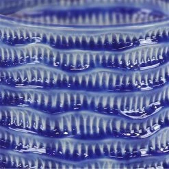 Top 10 🎉 Grayson Lane 9-in W x 9-in H Blue Porcelain Planter - 3-Pack 💯 -GRAYSON LANE Sales 2022 330941209 AlternateImage3 l