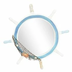 Discount 😉 Grayson Lane 24.5-in L x 24.5-in W Round White Framed Wall Mirror ⌛