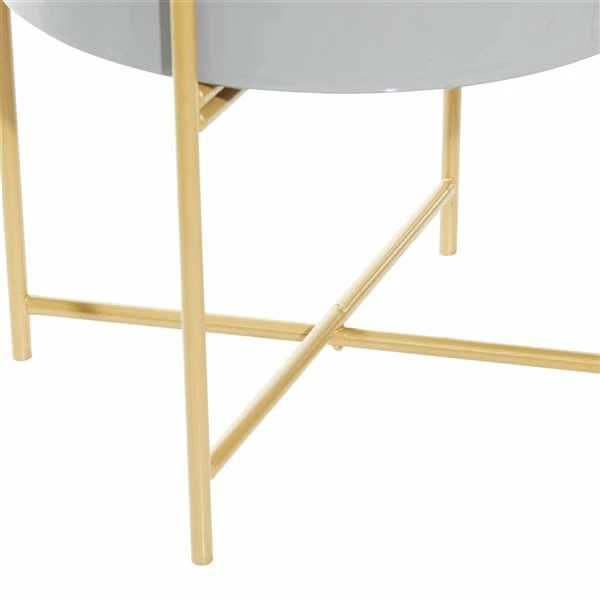 Wholesale ✔️ Grayson Lane 11.9-in W x 15.65-in H Grey Metal Planter - 2-Pack 🎉 4 Wholesale ✔️ Grayson Lane 11.9-in W x 15.65-in H Grey Metal Planter - 2-Pack 🎉 - Image 4