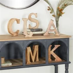 Top 10 🧨 Grayson Lane Traditional Brown Mango Wood Finish Letters Sign - Set of 6 👏 -GRAYSON LANE Sales 2022 330941214 AlternateImage3 l