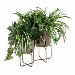 Best Sale 🌟 Grayson Lane 10-in W x 16-in H Black Metal Planter - 2-Pack 🎁 -GRAYSON LANE Sales 2022 330941220 AlternateImage5 l
