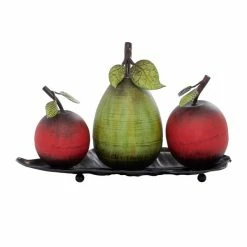 Promo 🛒 GRAYSON LANE Greyson Lane Green/Red Classic Iron Decorative Fruit Bowl - Set of 1 🛒 -GRAYSON LANE Sales 2022 330941221 AlternateImage5 l